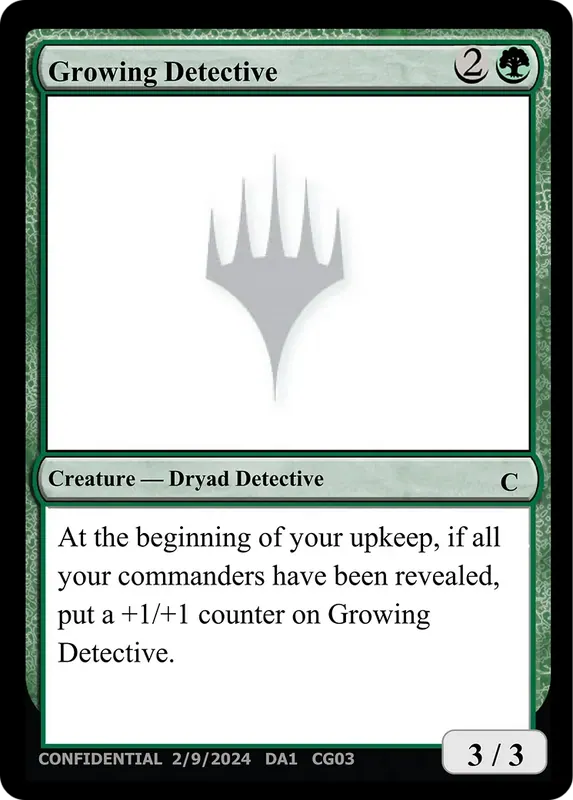Growing Detective [Unknown Event]