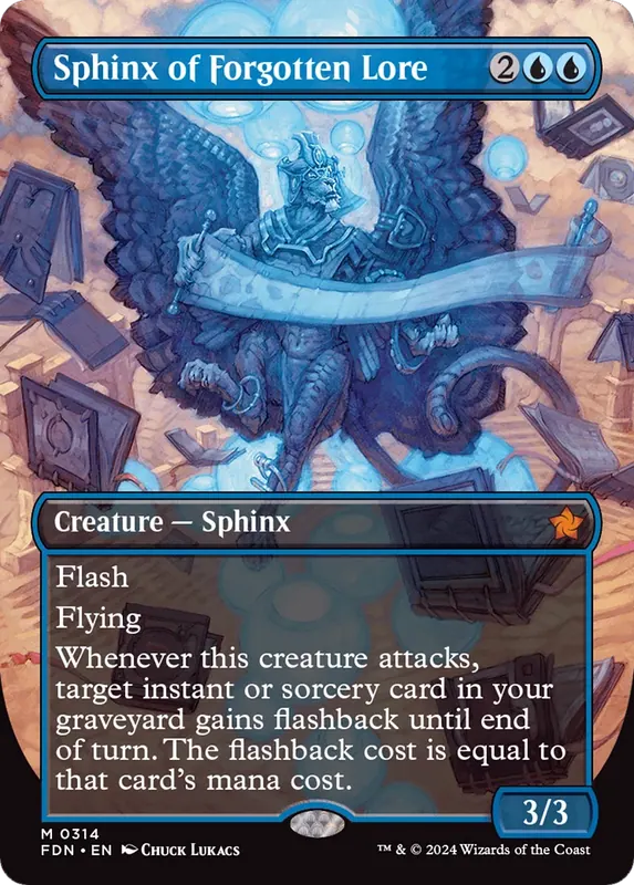 Sphinx of Forgotten Lore (Borderless) - Español [Foundations]