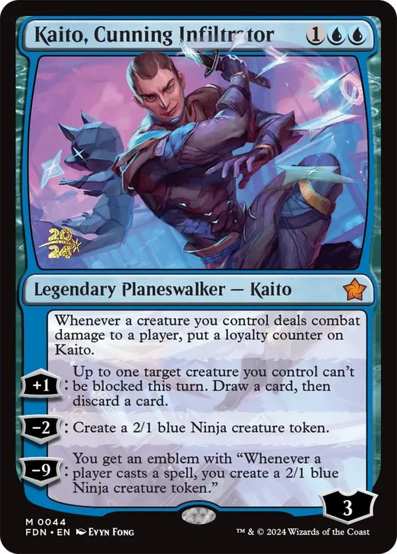 Kaito, Cunning Infiltrator [Foundations Prerelease Promos] - Español