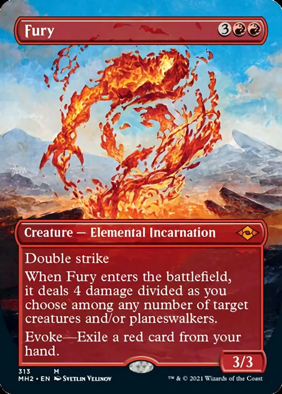 Fury (Borderless Alternate Art) [Modern Horizons 2]