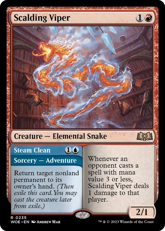 Scalding Viper // Steam Clean [Wilds of Eldraine] - Español