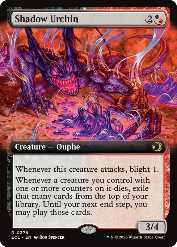 Shadow Urchin (Extended Art) [Lorwyn Eclipsed]