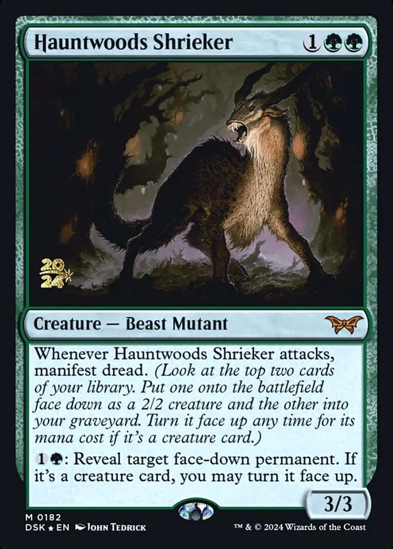 Hauntwoods Shrieker [Duskmourn: House of Horror Promos]