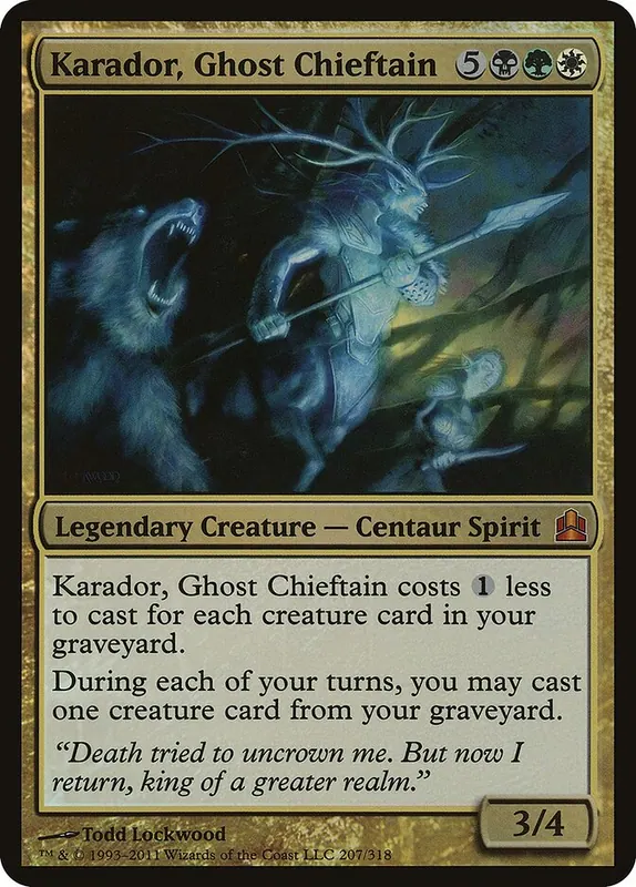 Karador, Ghost Chieftain [Commander 2011 Oversized]
