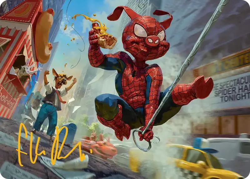 Spider-Ham, Peter Porker Art Card (Gold-Stamped Signature) [Marvel's Spider-Man Art Series]