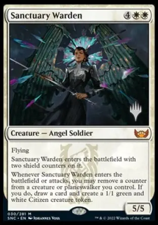 Sanctuary Warden (Promo Pack) [Streets of New Capenna Promos]