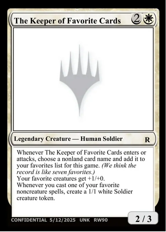 The Keeper of Favorite Cards [Unknown Event]