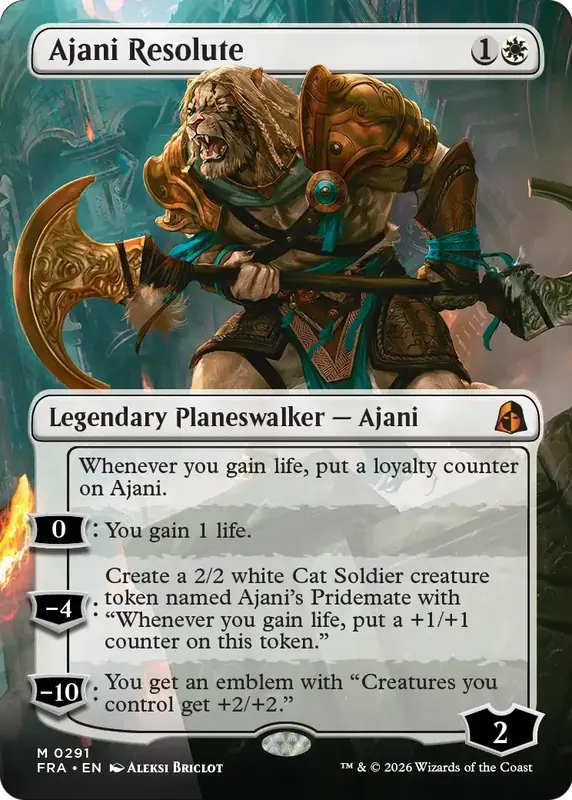 Ajani Resolute (Borderless) [Reality Fracture]