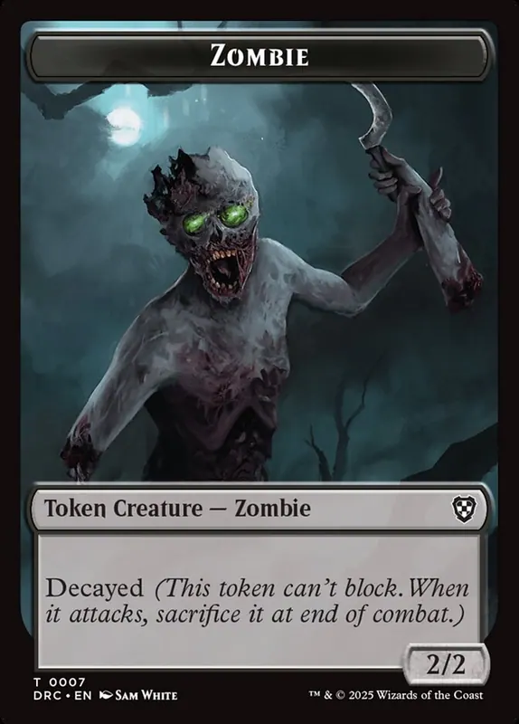 Zombie [Aetherdrift Commander Tokens]