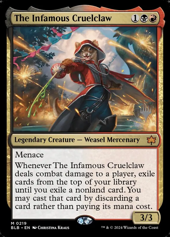 The Infamous Cruelclaw [Bloomburrow Promos]