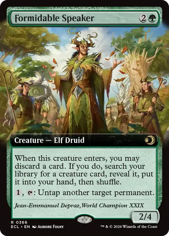 Formidable Speaker (Extended Art) [Lorwyn Eclipsed]