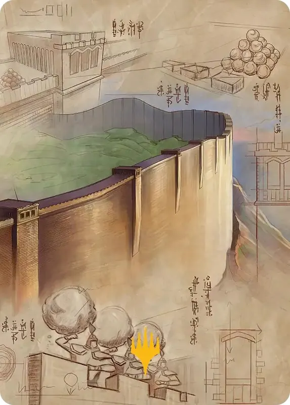 The Walls of Ba Sing Se Art Card (Gold-Stamped Planeswalker Symbol) [Avatar: The Last Airbender Art Series]