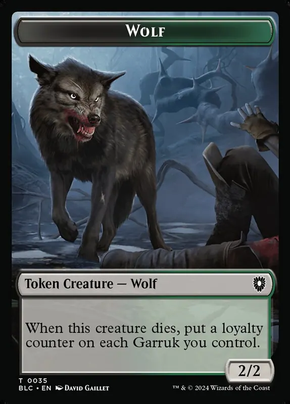 Wolf [Bloomburrow Commander Tokens]