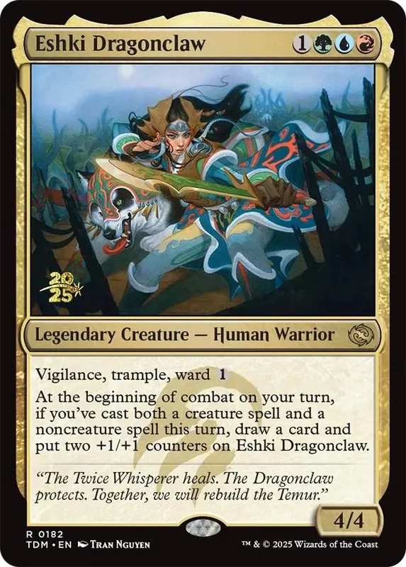 Eshki Dragonclaw - Español [Tarkir: Dragonstorm Prerelease Cards]