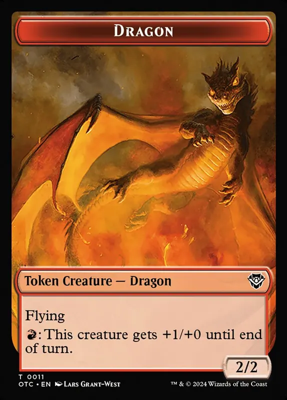 Dragon [Outlaws of Thunder Junction Commander Tokens]