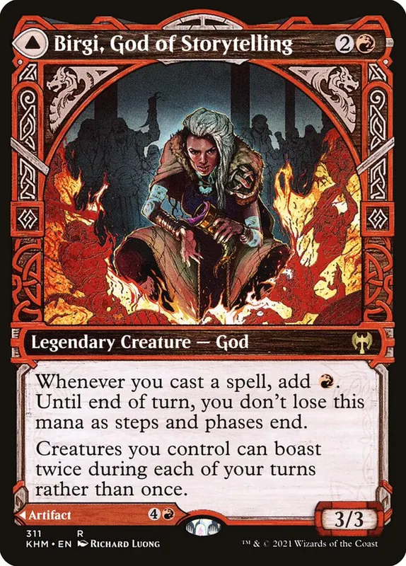 Birgi, God of Storytelling // Harnfel, Horn of Bounty [Kaldheim]