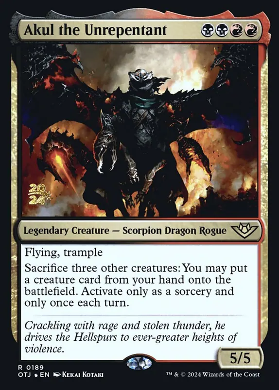 Akul the Unrepentant [Outlaws of Thunder Junction Promos]
