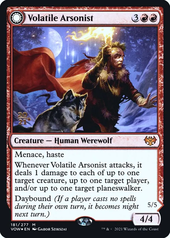 Volatile Arsonist // Dire-Strain Anarchist [Innistrad: Crimson Vow Promos]