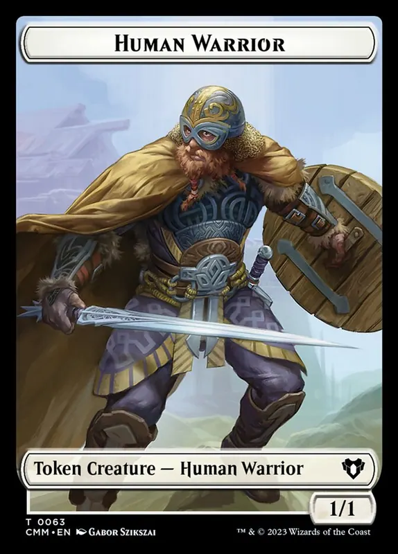 Human Warrior [Commander Masters Tokens]