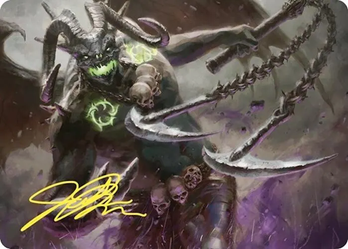 Archfiend of Despair Art Card (Gold-Stamped Signature) [Commander Masters Art Series]
