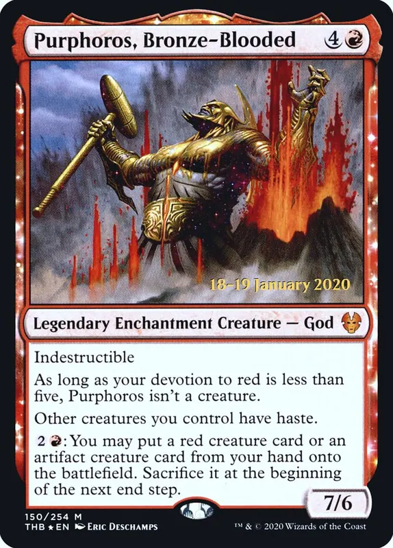 Purphoros, Bronze-Blooded [Theros Beyond Death Promos]