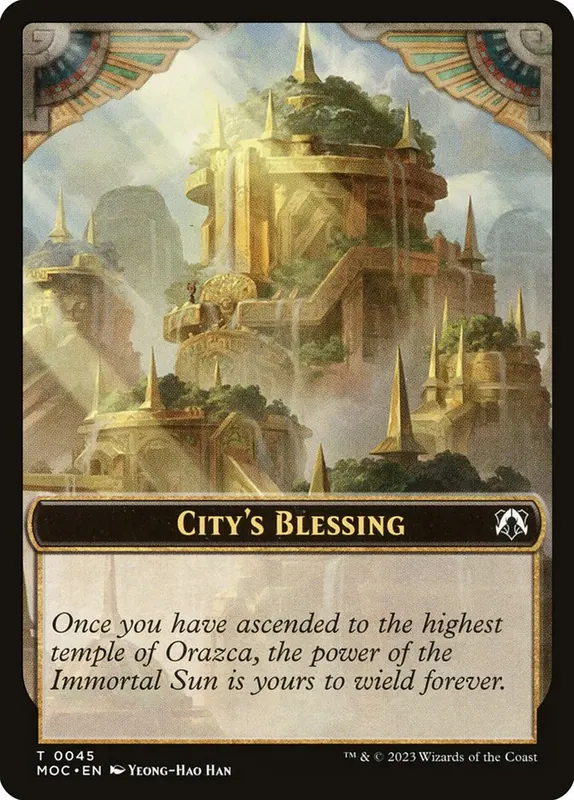City's Blessing [March of the Machine Commander Tokens]