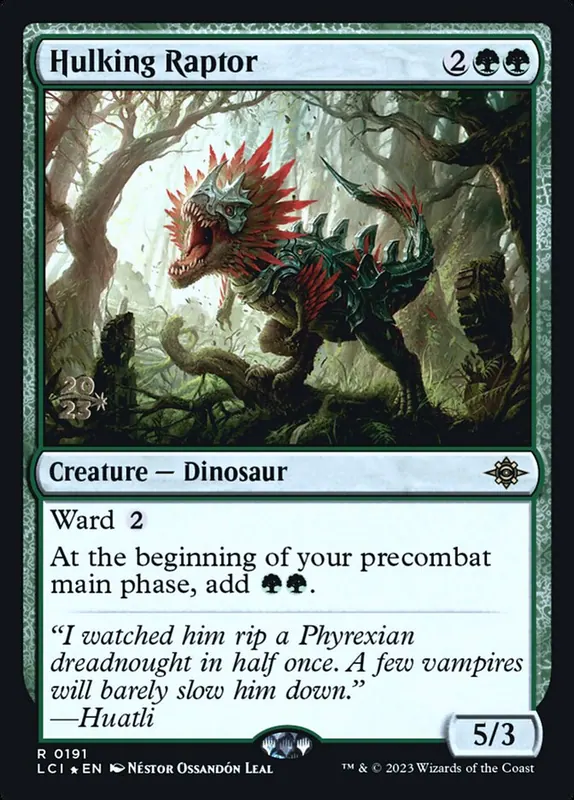 Hulking Raptor [The Lost Caverns of Ixalan Promos]