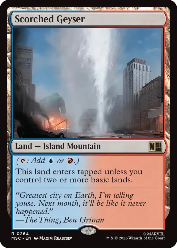 Scorched Geyser (Surge Foil) [Marvel Super Heroes Commander]