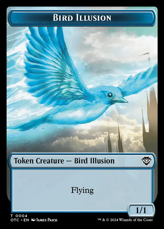 Bird Illusion [Outlaws of Thunder Junction Commander Tokens]