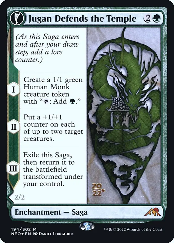 Jugan Defends the Temple // Remnant of the Rising Star [Kamigawa: Neon Dynasty Promos]