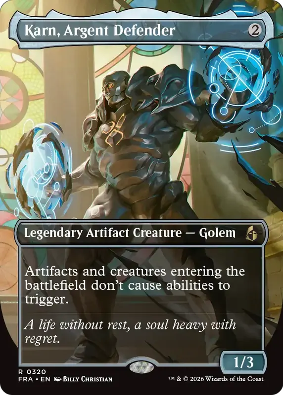 Karn, Argent Defender (Borderless) [Reality Fracture]