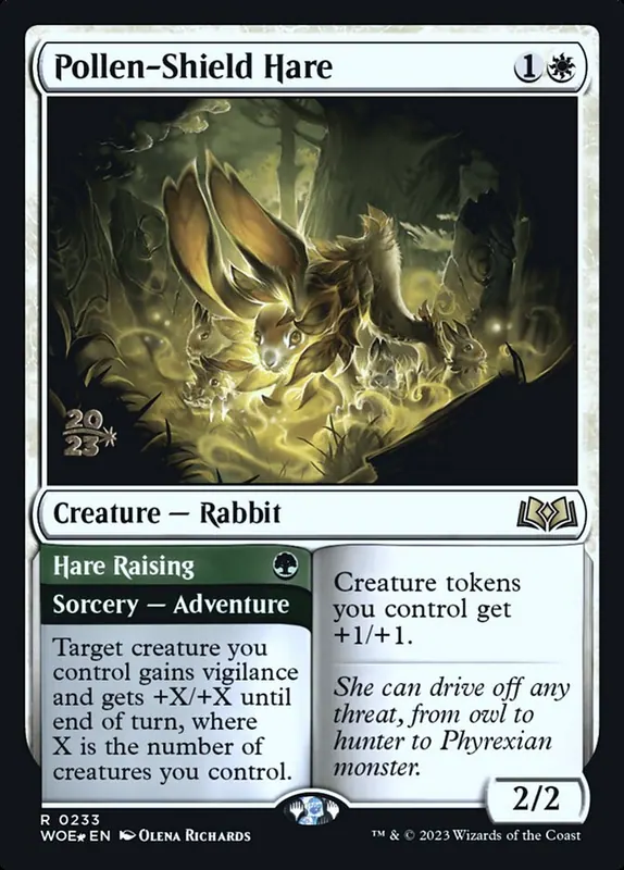 Pollen-Shield Hare // Hare Raising [Wilds of Eldraine Promos]
