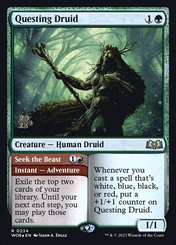 Questing Druid // Seek the Beast [Wilds of Eldraine Promos]