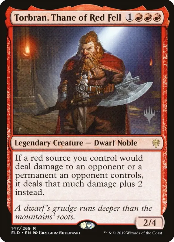 Torbran, Thane of Red Fell (Promo Pack) [Throne of Eldraine Promos] - Español