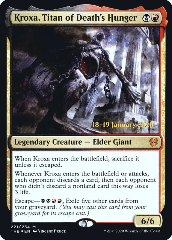 Kroxa, Titan of Death's Hunger [Theros Beyond Death Prerelease Promos]