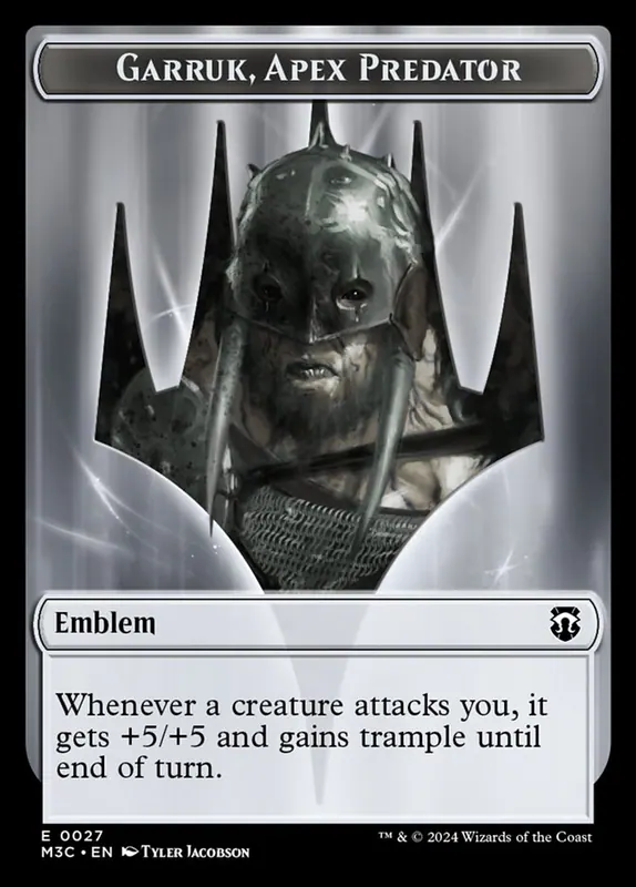 Garruk, Apex Predator Emblem [Modern Horizons 3 Commander Tokens]