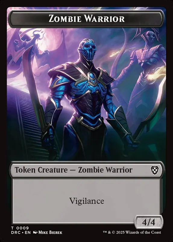 Zombie Warrior [Aetherdrift Commander Tokens]