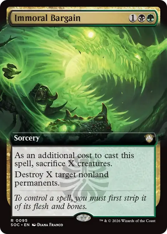 Immoral Bargain (Extended Art) [Secrets of Strixhaven Commander]