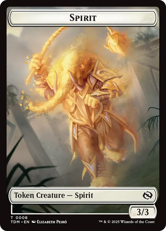 Spirit (0008) // Spirit (0009) Double-Sided Token [Tarkir: Dragonstorm Tokens]