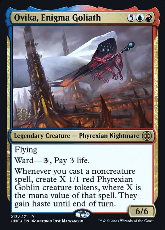Ovika, Enigma Goliath [Phyrexia: All Will Be One Promos]