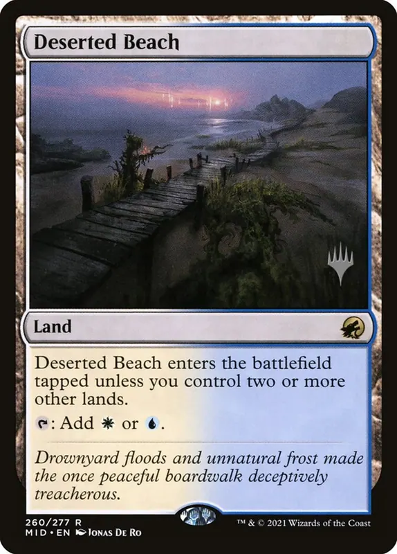 Deserted Beach [Innistrad: Midnight Hunt Promos] - Español
