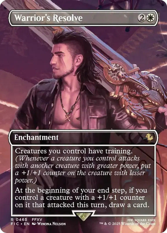 Warrior's Resolve (Borderless) [FINAL FANTASY Commander]
