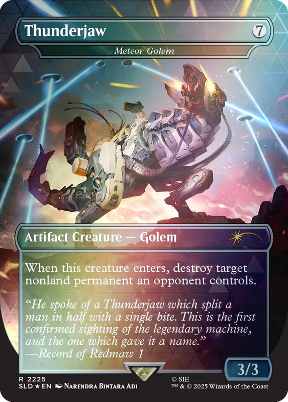 Thunderjaw - Meteor Golem (Rainbow Foil) [Secret Lair Drop Series]
