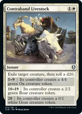Contraband Livestock [Commander Legends: Battle for Baldur's Gate]
