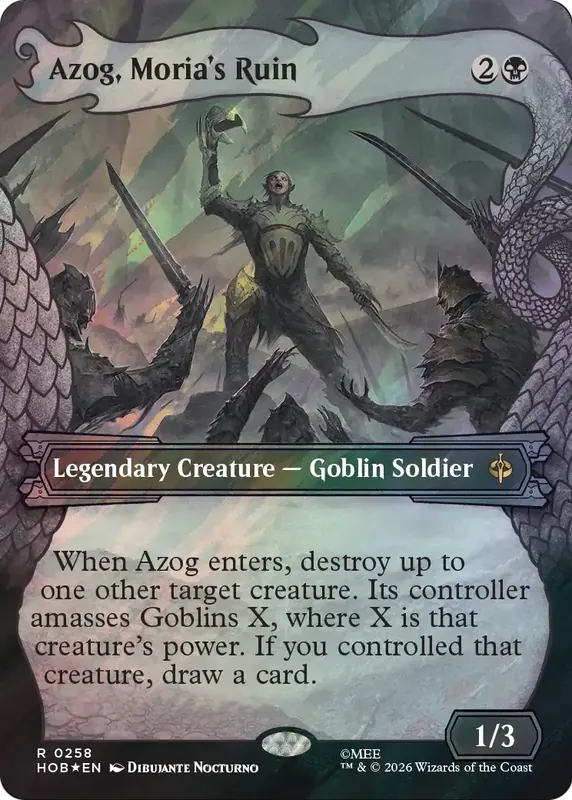 Azog, Moria's Ruin (Showcase) (Surge Foil) [The Hobbit]