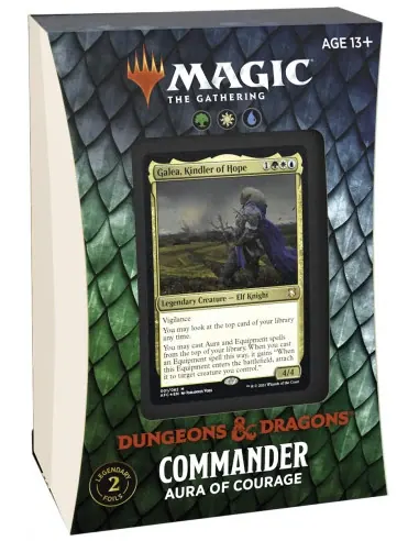 MTG COMMANDER DECK D&D AURA OF COURAGE INGLES