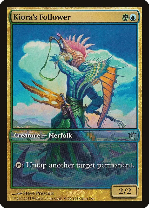 Kiora's Follower (Game Day) [Born of the Gods Promos] - Español