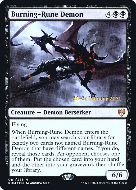 Burning-Rune Demon [Kaldheim Promos]