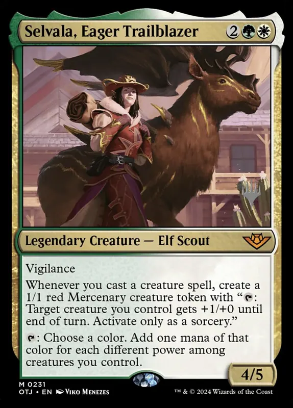 Selvala, Eager Trailblazer [Outlaws of Thunder Junction Promos]