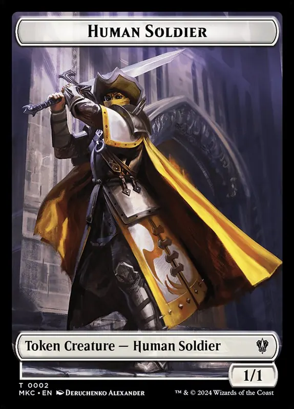 Human Soldier [Murders at Karlov Manor Commander Tokens]